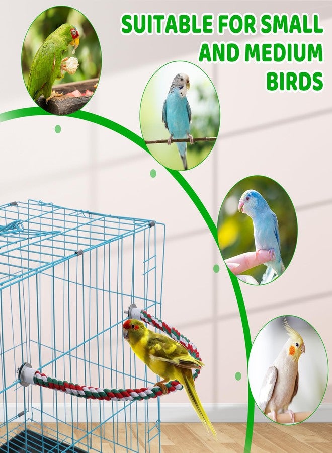 Novabright 6Pcs 24.5 Inch Bird Rope Perch Stand Bendable Large Bird Swing Perch Parrot Climbing Standing Toys Cage Accessories for Parakeet, Cockatiel, Budgie, Lovebirds - Image 5
